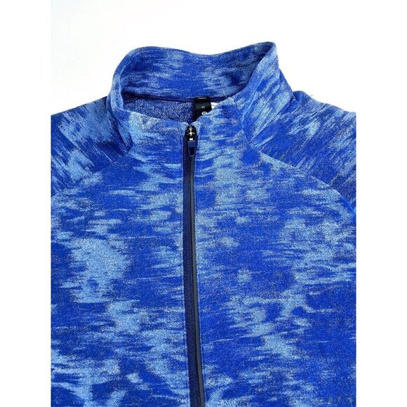 Lululemon Size Medium Mens Blue Camo Surge Warm 1/2 Zip Pocket Thumb Slot Nwt - Picture 13 of 13
